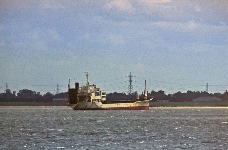 SAPPHIRE BOUNTY laid up in the River Blackwater. Date: 1985.